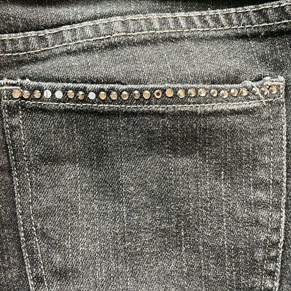 Platinum Black Jeans w/Rhinestones Size 1 Reg - Picture 7 of 10